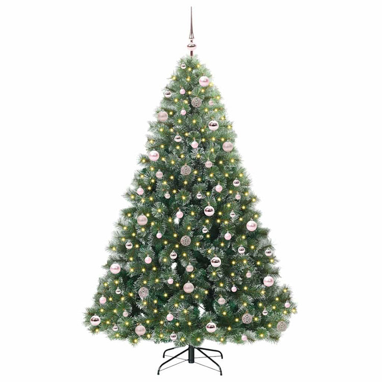 Vidaxx Künstlicher Weihnachtsbaum mit 300 LEDs mit standardmäßigem grünem 210 cm PE und PVC