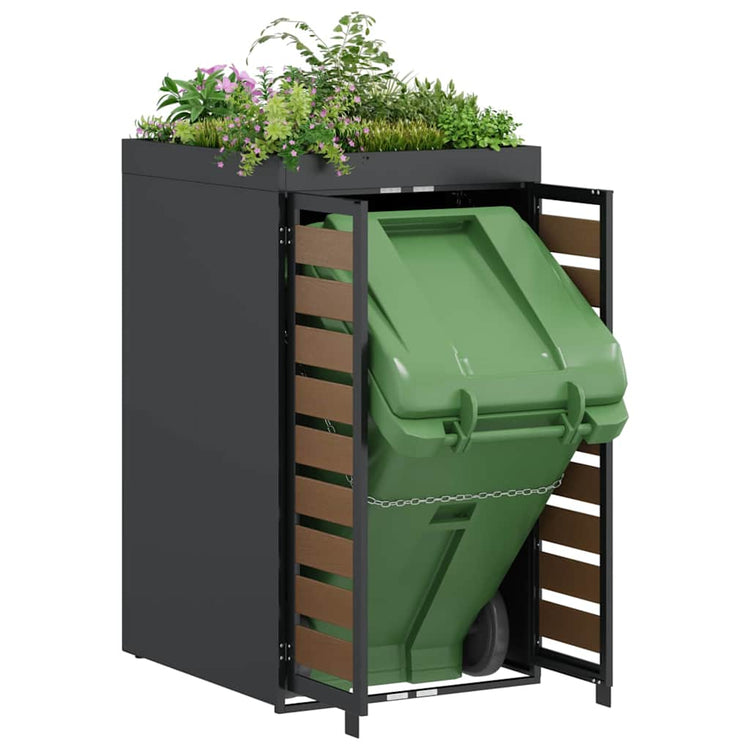 Vidaxx Abfallcontainerlager mit Pflanzdach für 240l-Container