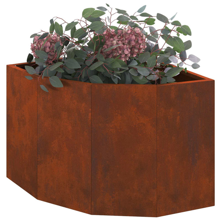 Vidaxx Eckpflanzgefäß rostig 45 x 45 x 35 cm Cortenstahl