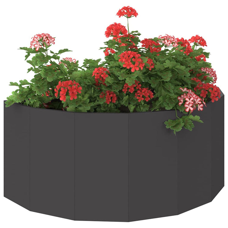 Vidaxx Pflanzgefäß schwarz 90 x 45 x 35 cm Stahl