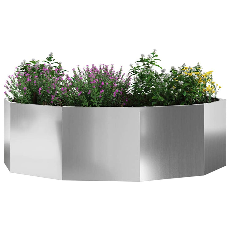 Vidaxx Pflanzgefäß Silber 120 x 120 x 35 cm verzinkter Stahl