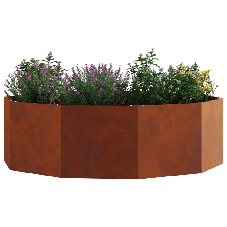 Vidaxx Pflanzgefäß rostig 120 x 120 x 35 cm Cortenstahl