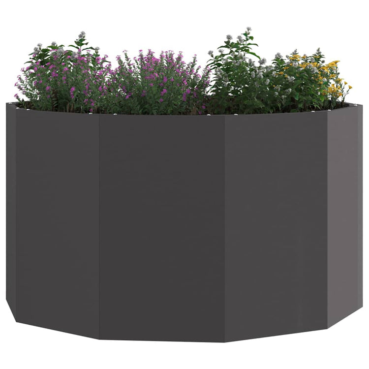 Vidaxx Pflanzgefäß schwarz 90 x 90 x 50 cm Stahl