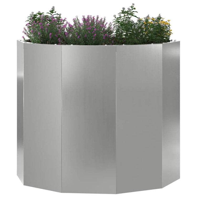 Vidaxx Pflanzgefäß Silber 60 x 60 x 50 cm verzinkter Stahl