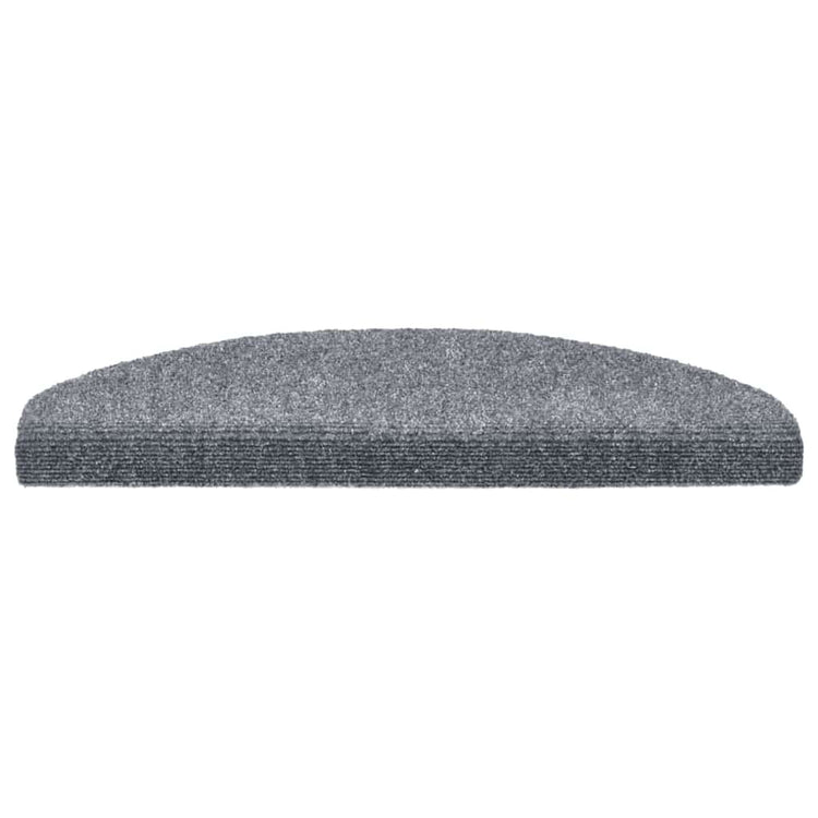 Vidaxx selbstklebende Stufenmatten 30 Stück 65x21x4 cm hellgrau halbrund groß