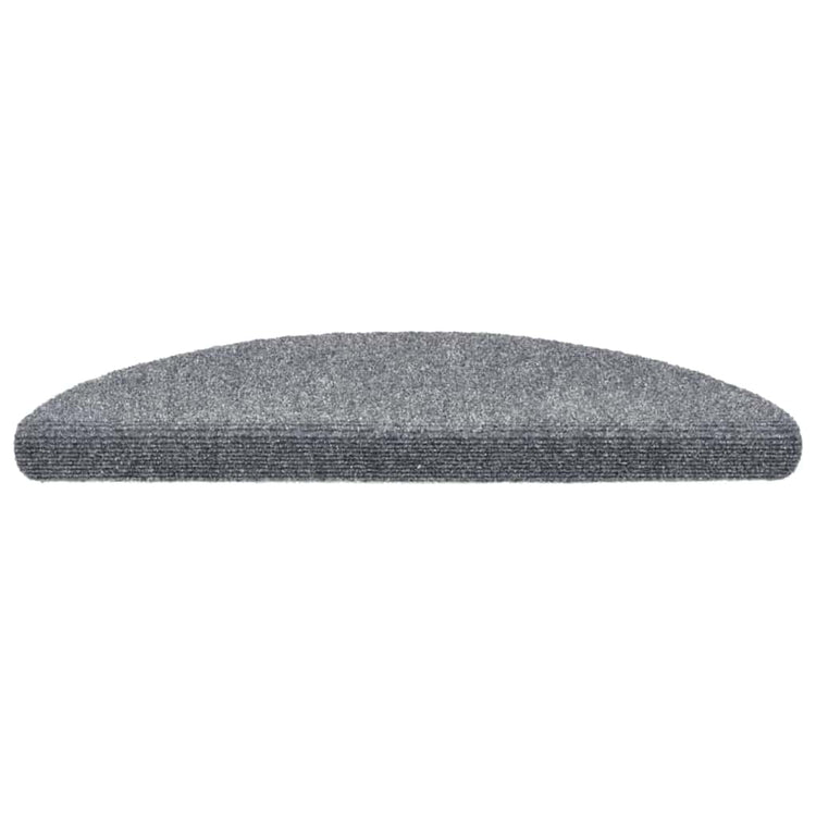 Vidaxx selbstklebende Stufenmatten 30 Stück 56x17x3 cm hellgrau halbrund