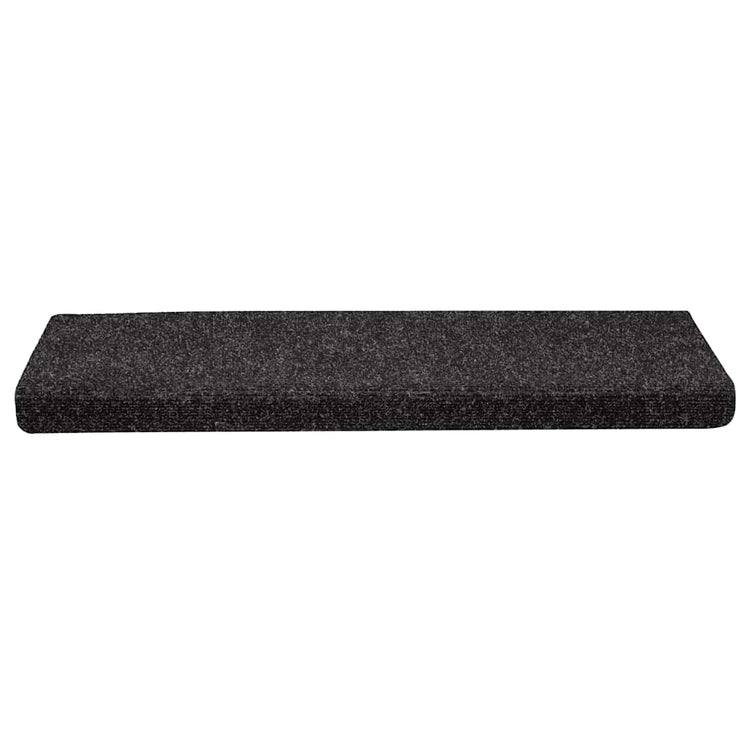 VidaXL Stufenmatten selbstklebend 30 Stück 65x21x4 cm schwarz rechteckiger Rand
