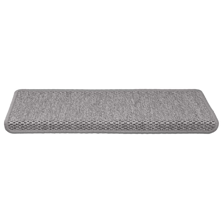 Vidaxx Stufenmatten selbstklebend Sisaloptik 30 Stück 65x21x4cm silberfarben
