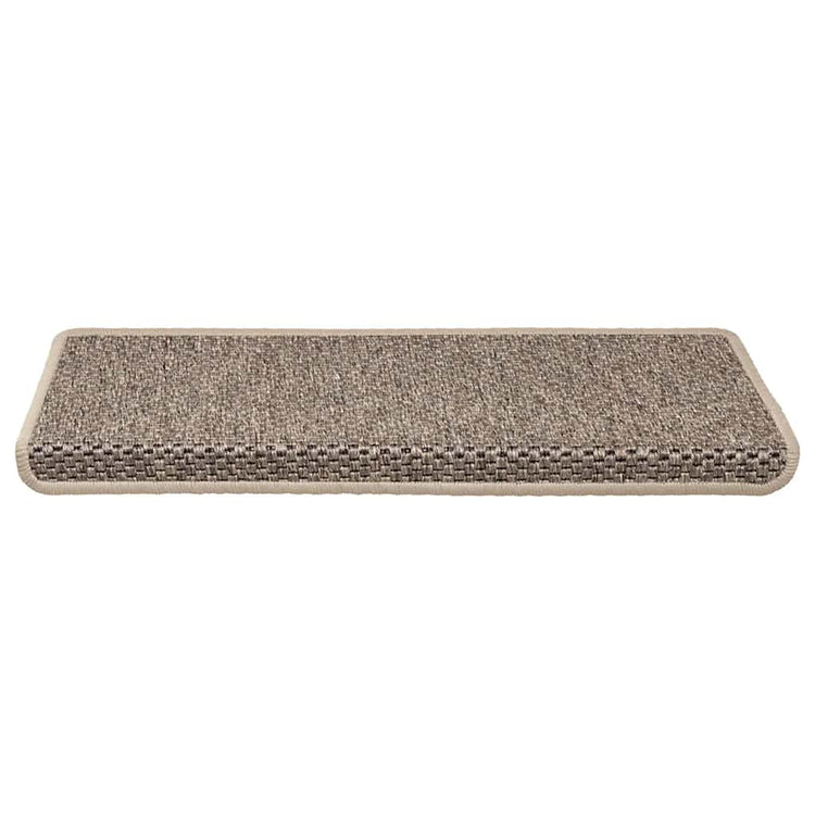 VidaXL Stufenmatten selbstklebend 30 Stk. Sisaloptik 65x21x4 cm Dunkelbeige