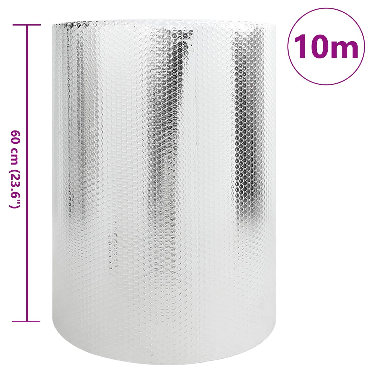 Vidaxx Heizkörperfolie Silber 10 x 0,6 m Polyethylen
