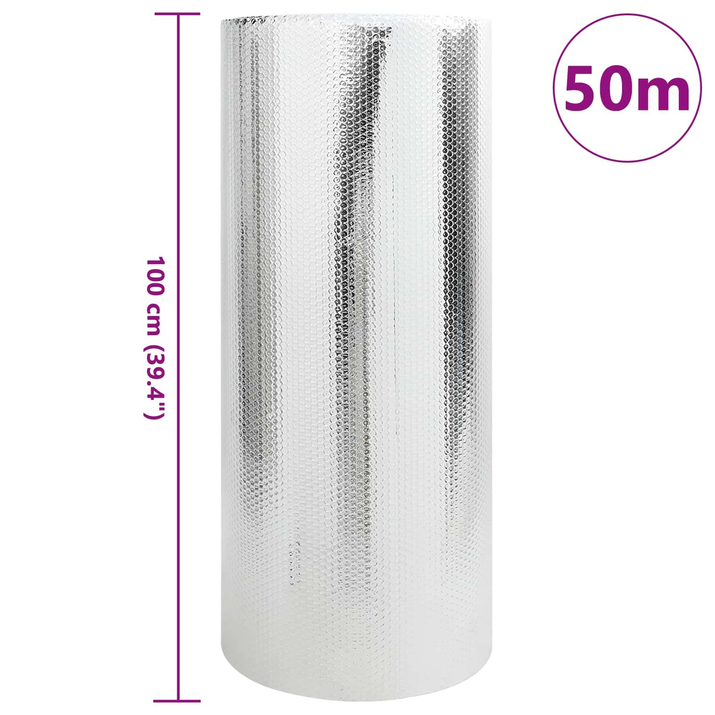 Vidaxx Heizkörperfolie Silber 50 x 1 m Polyethylen