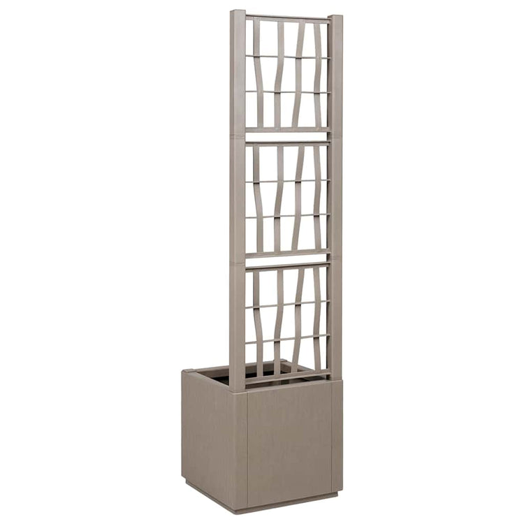 Vidaxx Blumenkasten hellbraun 36 x 36 x 140 cm Kunststoff