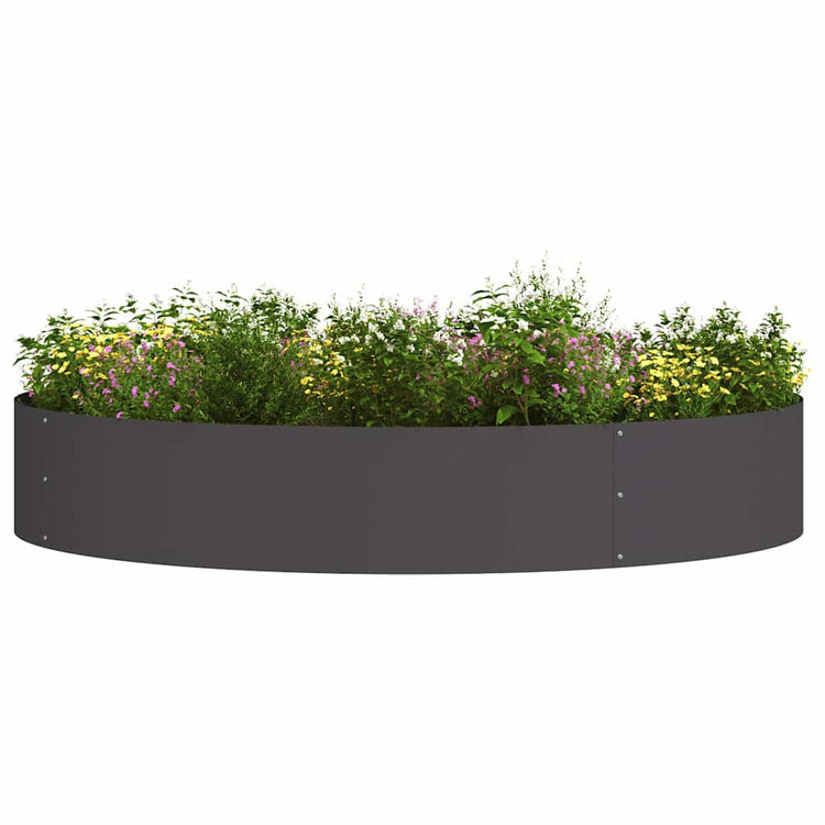 Vidaxx Pflanzring schwarz 120 x 120 x 20 cm kaltgewalzter Stahl