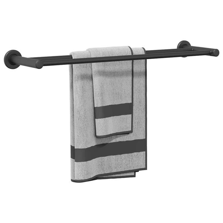 Vidaxx Handtuchhalter schwarz 61 x 14,5 x 5 cm Edelstahl