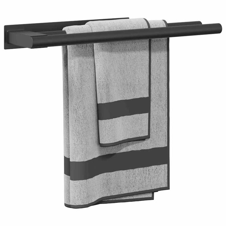 Vidaxx Handtuchhalter schwarz 40 x 9 x 4 cm Edelstahl