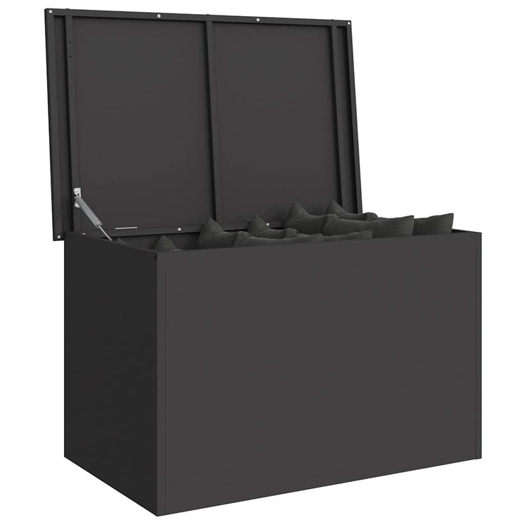 Vidaxx Outdoor-Aufbewahrungsbox schwarz 80 x 50,5 x 50 cm Stahl
