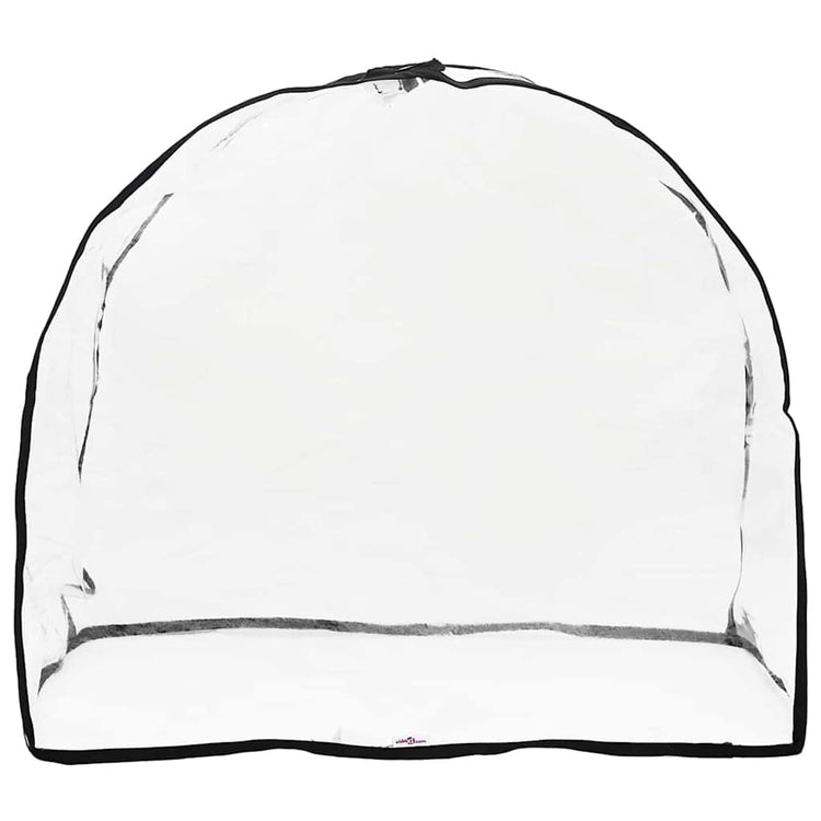 Vidaxxl Haustier-Buggy-Abdeckung mit Stauraum, transparent, 66 x 35 x 59 cm, PVC