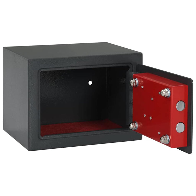 Vidaxx Tresor mit Schloss dunkelgrau 23 x 17 x 17 cm Stahl