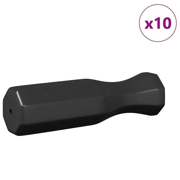 Vidaxl Kickertischgriffe 10 Stück schwarz 3,1 x 3,1 x 17,8 cm