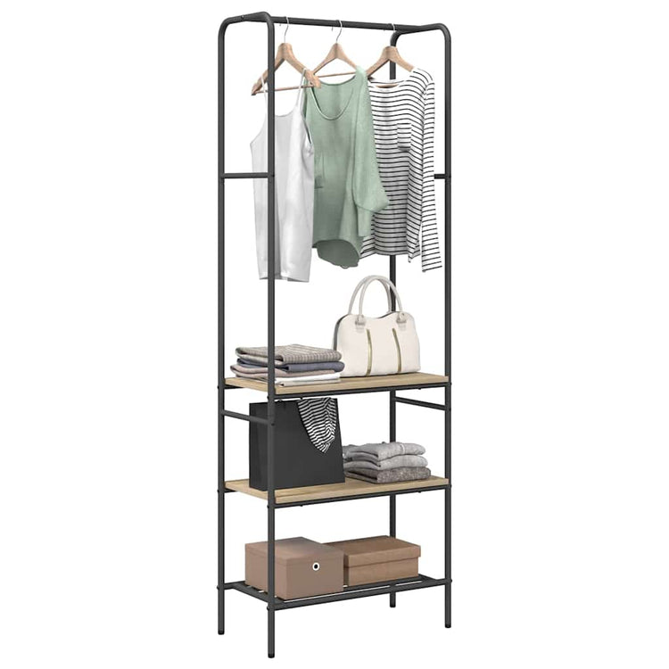 Vidaxl Kleiderständer mit Regal Sonoma-Eiche 60 x 30 x 171 cm fertiges Holz