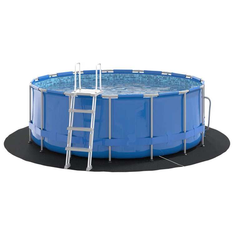 Vidaxl Schwimmbadbodenplane schwarz ø 244 cm Vliesstoff
