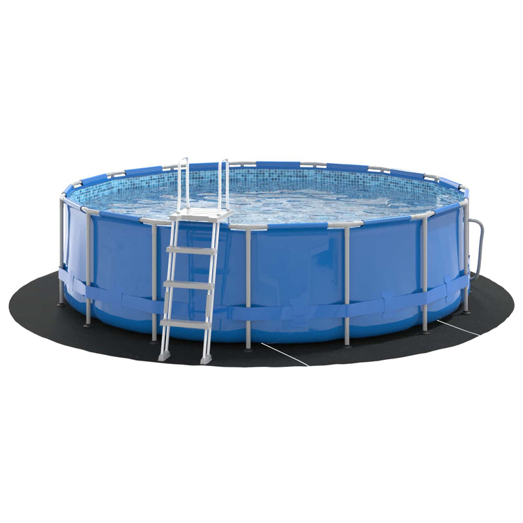 Vidaxl Schwimmbadbodenplane schwarz ø 366 cm Vliesstoff