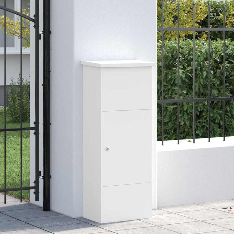 Vidaxx Paketeinsatzbox mit Aufbewahrung weiß 44,5 x 29 x 110,5 cm Stahl
