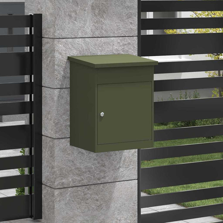 Vidaxx Paketeinsatzbox mit Aufbewahrung olivgrün 47,5 x 38 x 59 cm Stahl