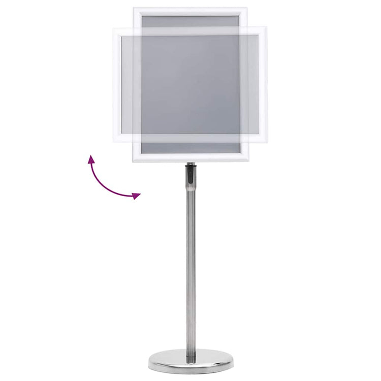Vidaxx Posterständer 2 Stück Silber 32,7 x 24 x 108 cm Aluminium