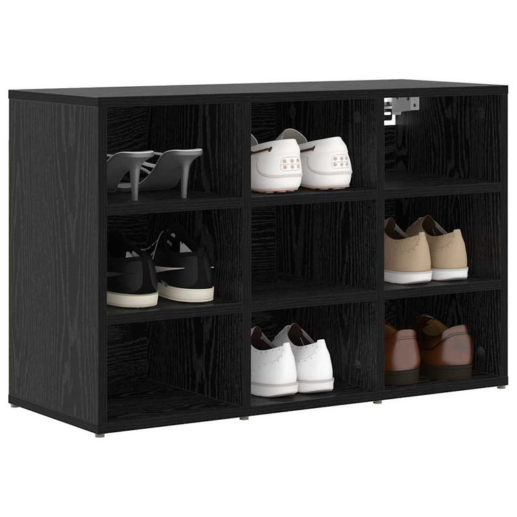 Vidaxl Schuhschrank schwarze Eiche 77,5 x 30 x 51 cm Holzwerkstoff