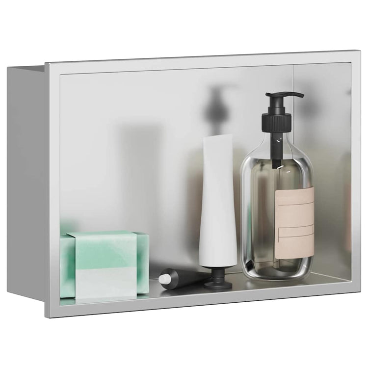 VidaXL Duschnische Silber 30 x 20 x 9,5 cm Edelstahl
