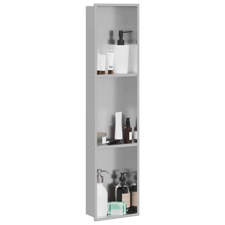 VidaXL Duschnische Silber 90 x 20 x 9,5 cm Edelstahl