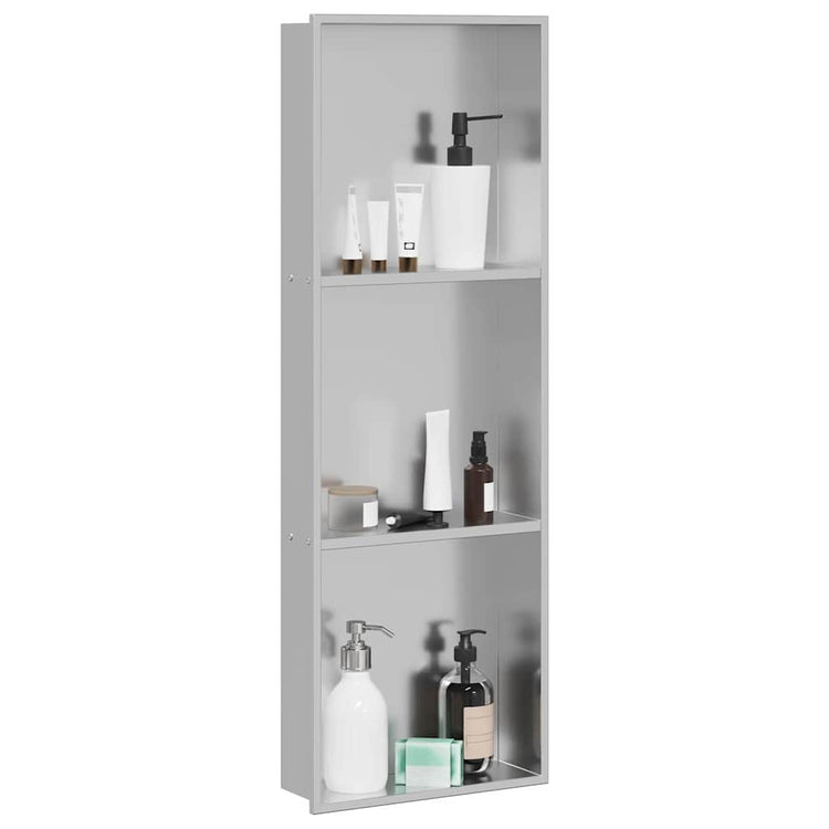 VidaXL Duschnische Silber 90 x 30 x 9,5 cm Edelstahl