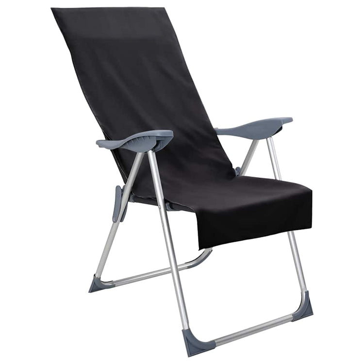 Vidaxx Outdoor-Stuhlhandtücher 2 Stück schwarz 130 x 60 cm
