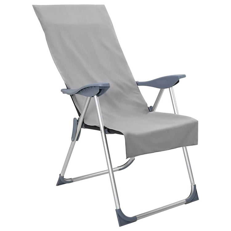 Vidaxl Outdoor-Stuhltücher 2 Stück dunkelgrau 130 x 60 cm