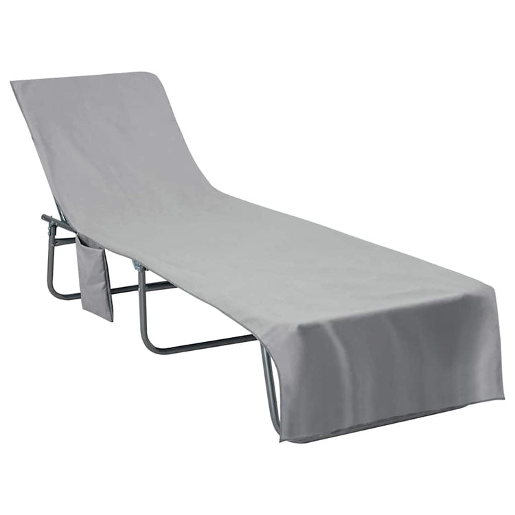 Vidaxl Liegehandtücher 2 Stück dunkelgrau 210 x 75 cm
