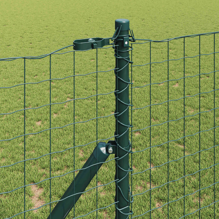 Vidaxl Zaunpfosten 2 Stück grün pulverbeschichteter Stahl
