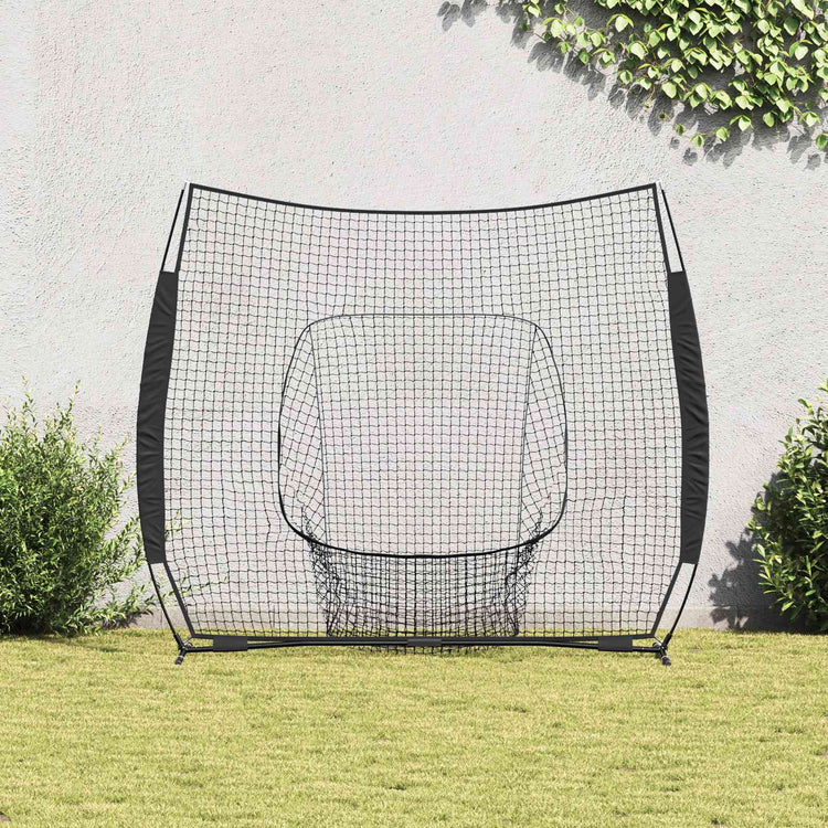 Vidaxx Baseball-Übungsnetz schwarz 250 x 106 x 209 cm Polyester