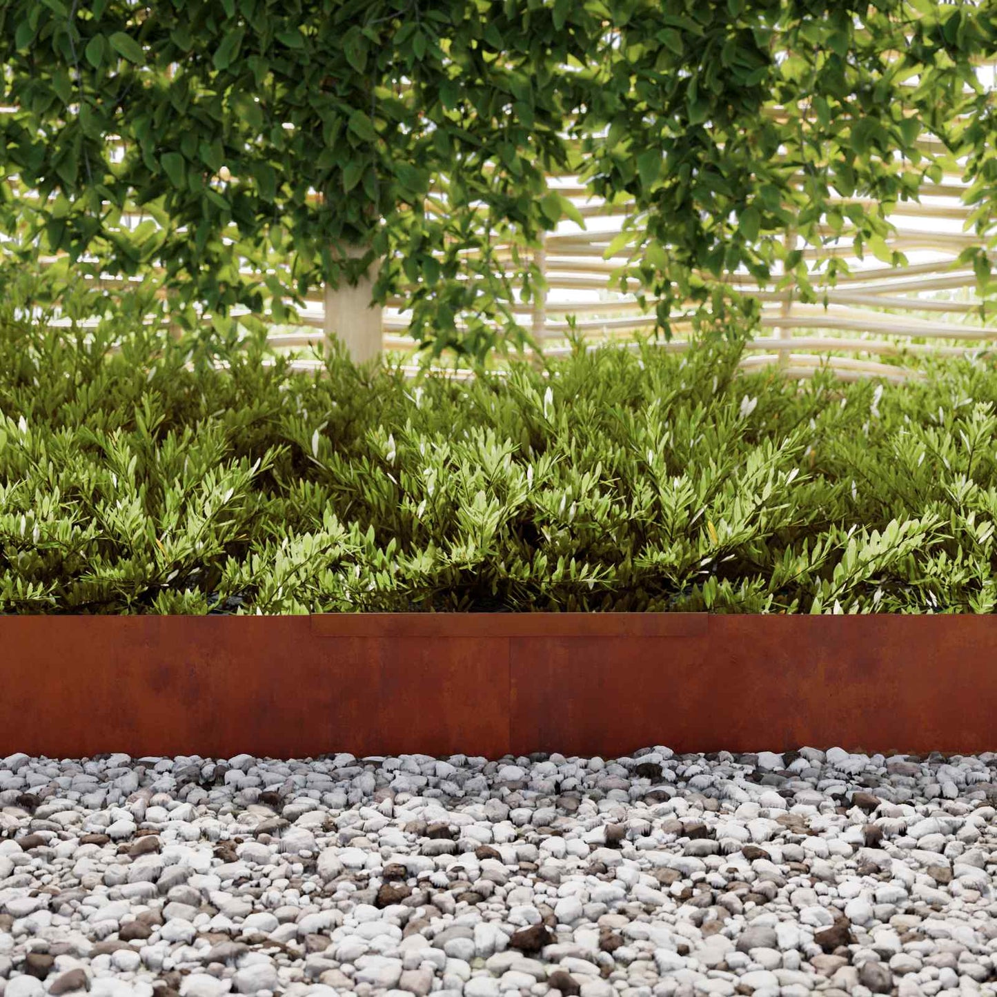 Vidaxl Gartenkante 4 Stück rostig 450 x 0,05 x 15 cm Cortenstahl
