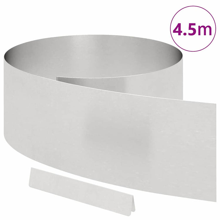 Vidaxx Gartenkante Silber 450 x 0,05 x 15 cm Edelstahl