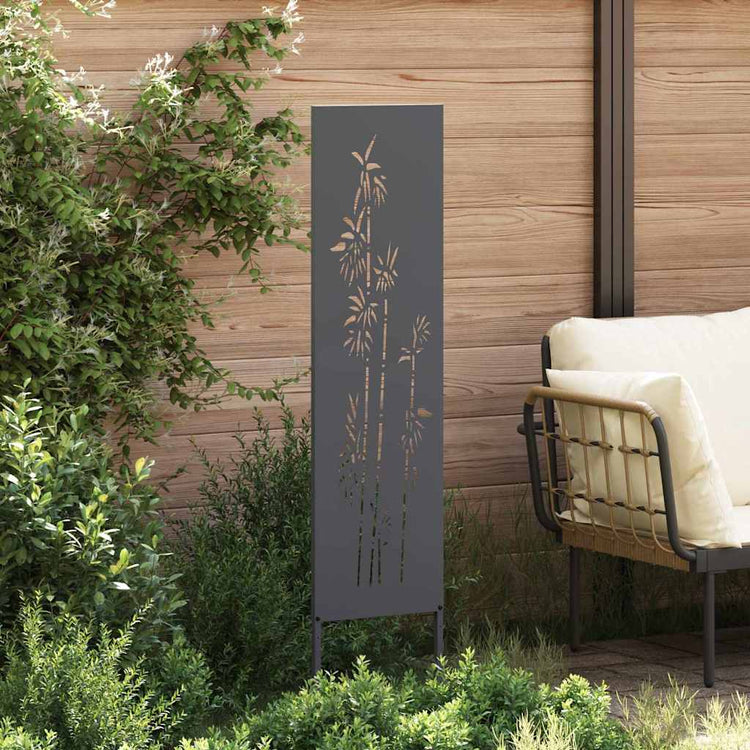 Vidaxxl Garten-Sichtschutz Anthrazit 32 x 140 cm kaltgewalzter Stahl