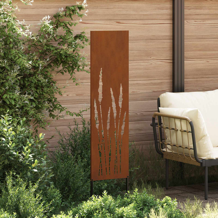 VidaXL Garten-Sichtschutz Laubsägearbeit rostig 32 x 140 cm Cortenstahl