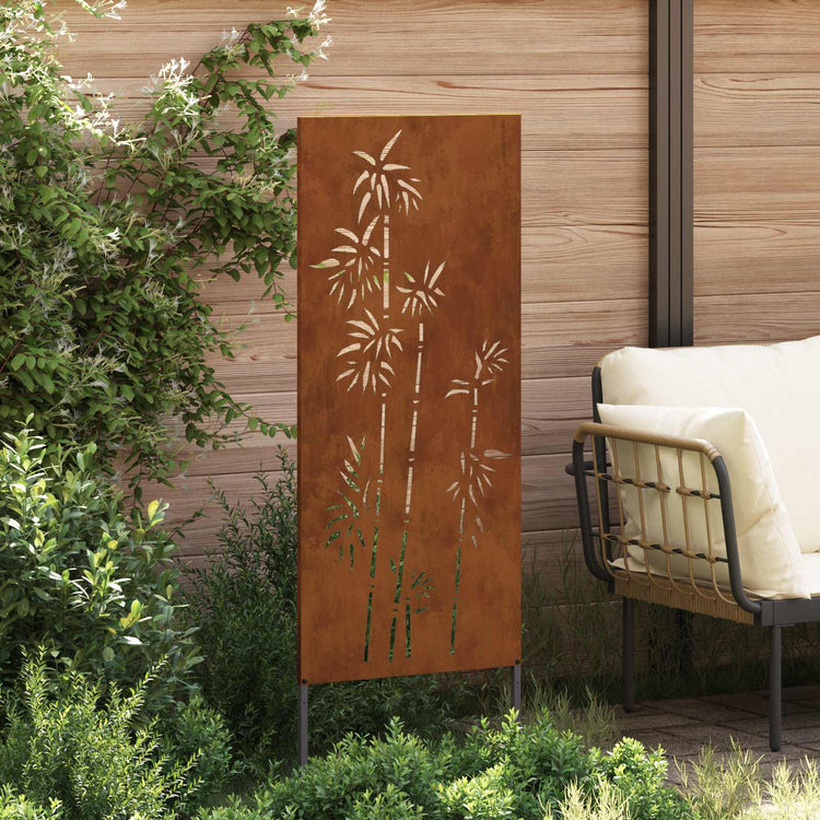 Vidaxxl Garten-Sichtschutz Blumen rostig 50 x 140 cm Cortenstahl