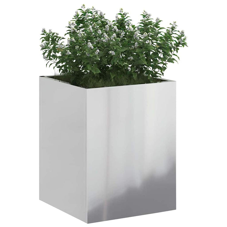 Vidaxl Gartenblumentopf aus verzinktem Stahl 32 x 32 x 40 cm