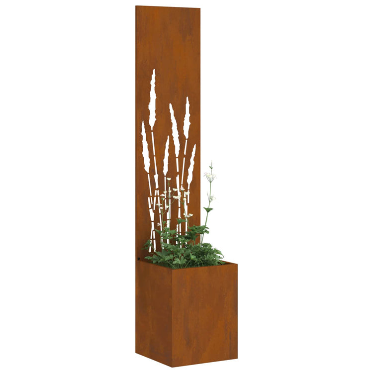 VidaXL Garten-Sichtschutz Laubsägearbeit rostig 32 x 140 cm Cortenstahl