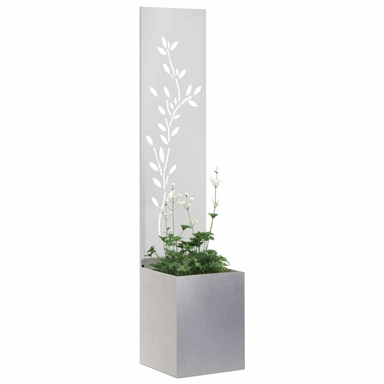 VidaXL Garten-Sichtschutz Silber 32 x 32 x 150 cm Edelstahl