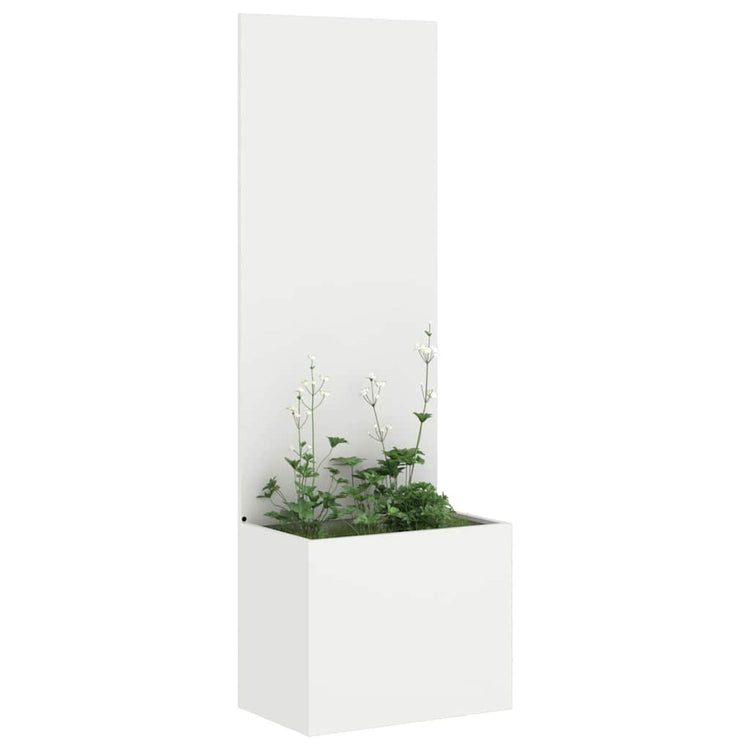 VidaXL Garten-Sichtschutz weiß 50 x 32 x 150 cm kaltgewalzter Stahl