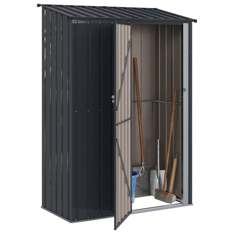 Vidaxl Gartenhaus Anthrazit 140,5 x 74 x 200 cm Metall