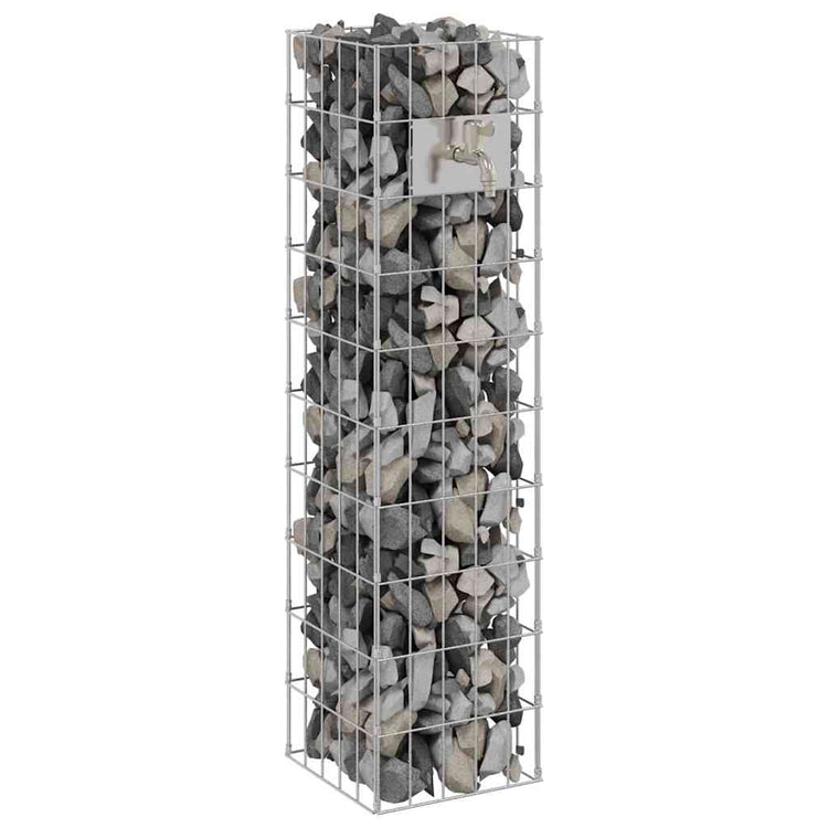 Vidaxx Gabionenhahn Silber 25 x 25 x 100 cm Edelstahl