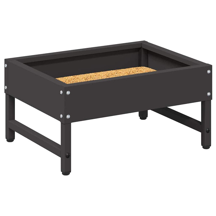 Vidaxl Vogelfresser schwarz 80 x 28 x 13,5 cm kaltgewalzter Stahl